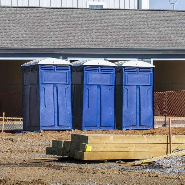 Heavy-duty construction site porta potty in Savannah, Georgia